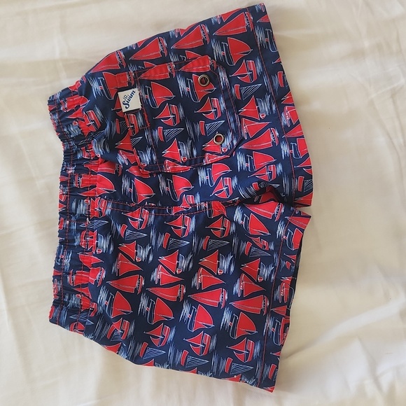 Jr. Swim Boy’s Sail Swim Trunks in Patriotic Print| size: 4T new - Picture 4 of 5